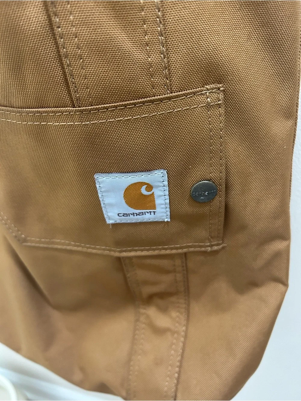 Carhartt Brown/Tan Canvas Tote Bag 14x15”. Excellent condition. - Picture 4 of 11